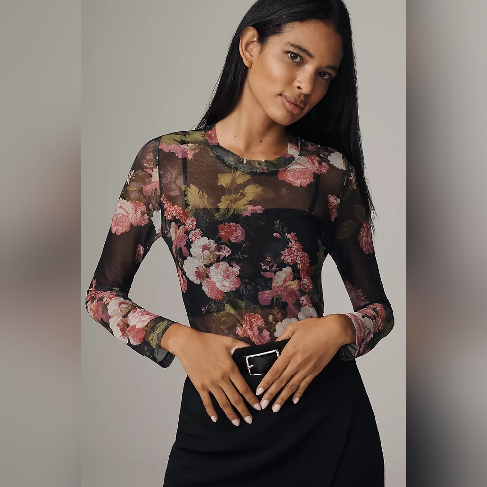 NWT Anthropologie Porridge Kona Mock-Neck Top Size M